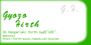 gyozo hirth business card